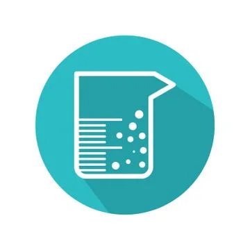 Flat test tube icon vector illustration on color background Stock Illustration