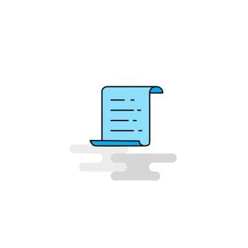 Flat Text document Icon. Vector Ilustración de archivo