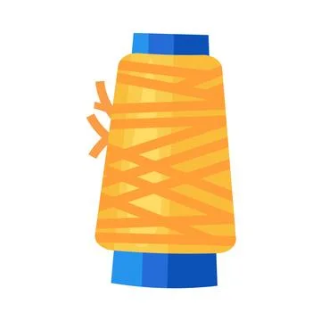 Flat Textile Waste Thread of Garment Factory Icon Stock Illustration