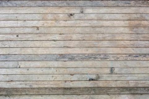 Flat texture and background of horizontal gray thin solid wooden planks - old 写真素材