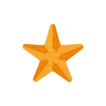Flat textured starfish, star fish icon, symbol Stock Illustration