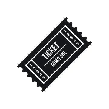 Flat Ticket icon symbol vector Illustration. Stock Illustration