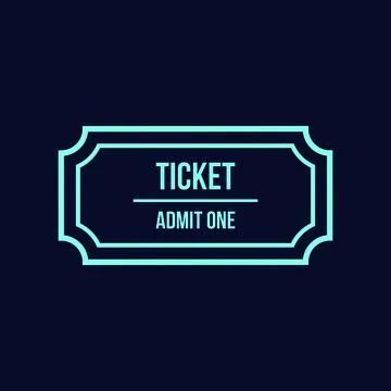Flat Ticket icon symbol vector Illustration. Stock Illustration