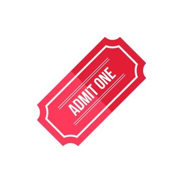 Flat Ticket icon symbol vector Illustration. Stock Illustration
