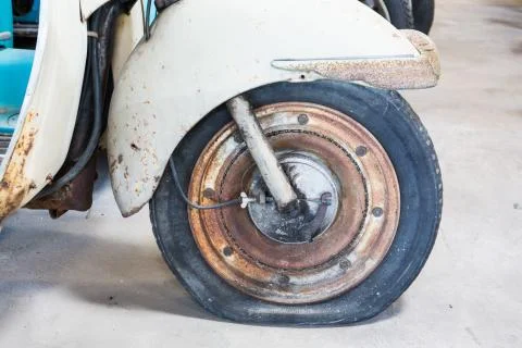 Flat tire Stock Photos