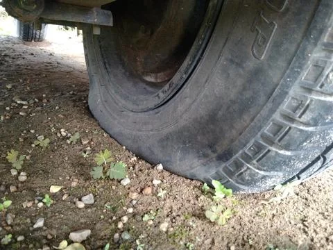 Flat tire Foto stock