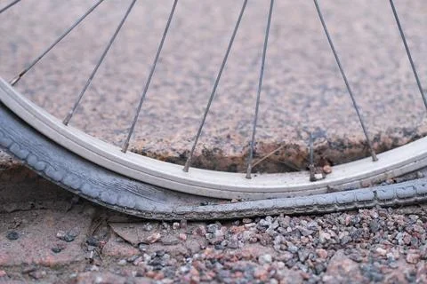 A flat tire Stock Photos