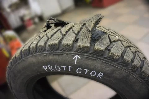 Flat tire protector Stock Photos