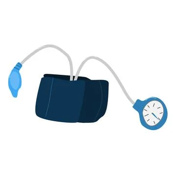 Flat tonometer a device for measuring pressure Illustrazione stock