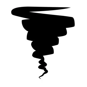 Flat tornado icon Illustrazione stock