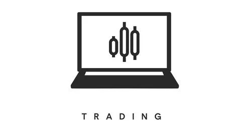 Flat Trading Icon Illustrazione stock