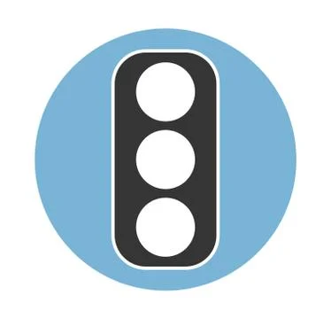 Flat traffic light icon - vector Stock Illustration