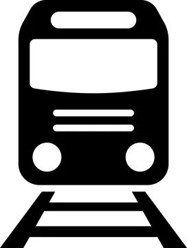 Flat train icon as sign for web page design of passenger transportation tra.. Stock Photos