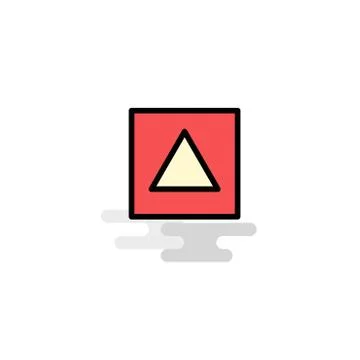 Flat Traingle shape Icon. Vector Stockillustratie