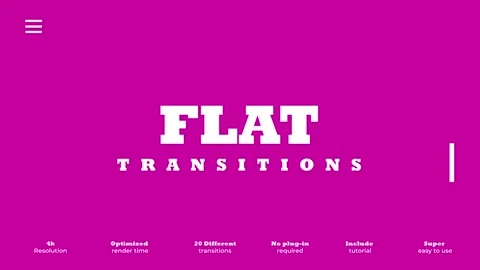 Flat Transitions Catálogo de After Effects