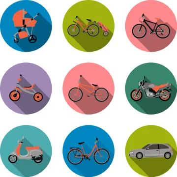 Flat transport icon Stock Illustration