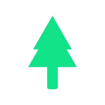 Flat Tree Icon Symbol Vector Illustration Stock Illustration