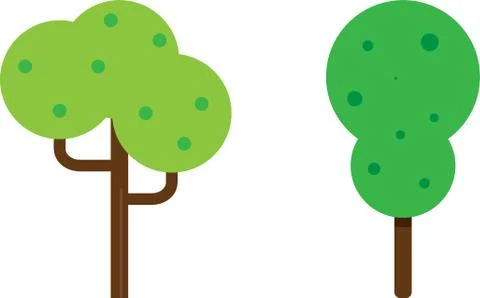 Flat Tree illustration Art. Stock Illustration