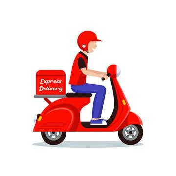 Flat trending illustration delivery  Stock Illustration
