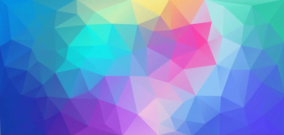 Flat triangle background. Horizontal multicolor Vector for your design Stock Illustration