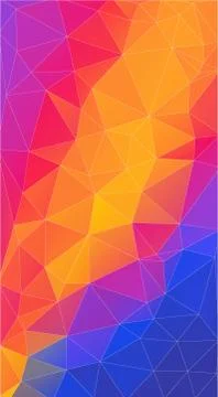 Flat triangle Background for your smartphone. Stock Illustration