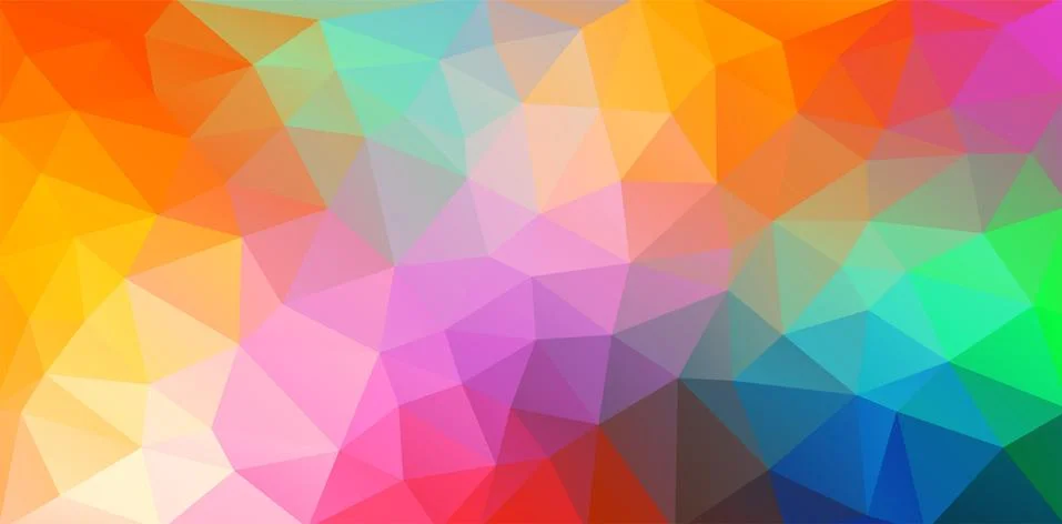 Flat triangle design. Many color geometric banner Illustrazione stock