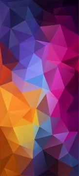 Flat triangle Geometric pattern wallpaper. Stock Illustration
