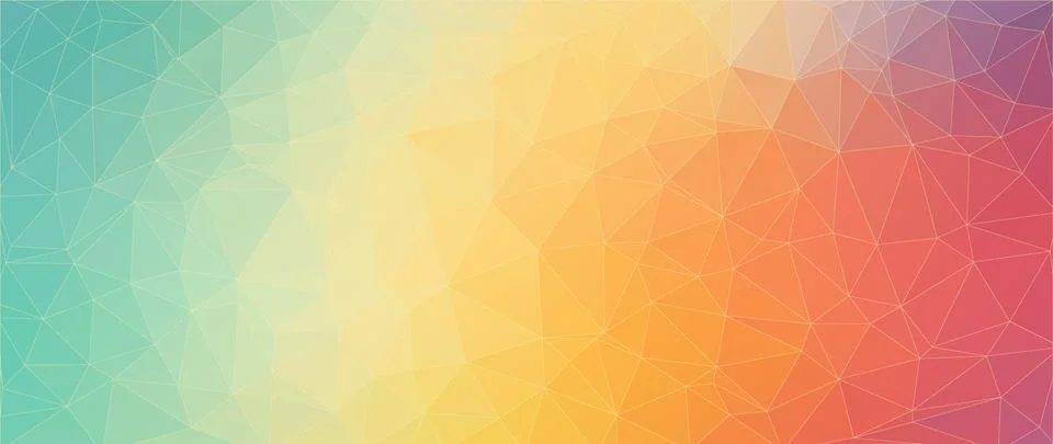 Flat triangle horizontal banner for web design Stock Illustration