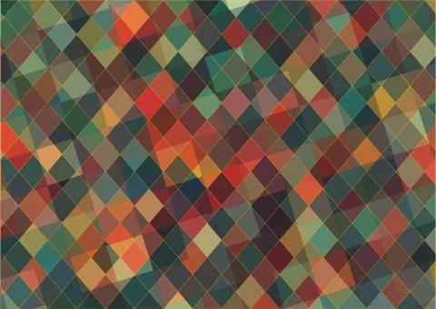 Flat triangle retro color geometric background Stock Illustration