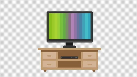 Flat TV Video stock 205061624