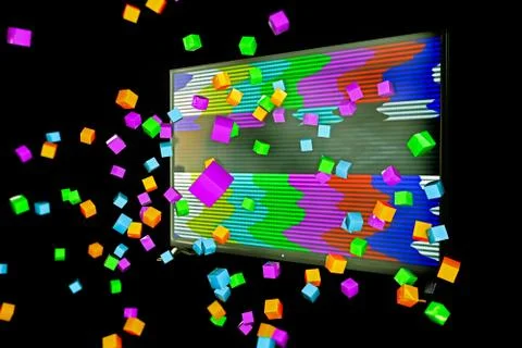 Flat tv Stock Illustration