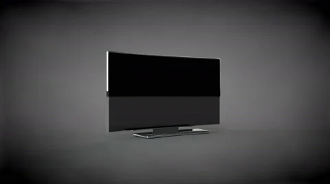 Flat TV rotate 3d animation. 4K footage Video stock 67307135