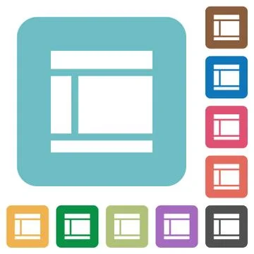 Flat Two columned web layout icons Stock Illustration