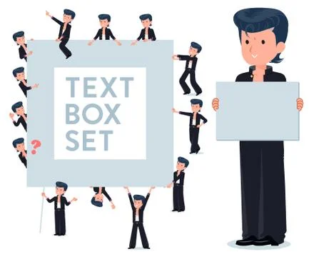 Flat type Bad student boy text box Stock Illustration