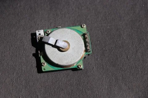 Flat type brushless dc motor mounted on a printed circuit board Stock Photos
