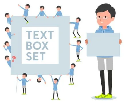 Flat type dad Blue sportswear text box Illustrazione stock