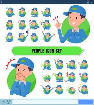 Flat type Delivery men icon Stock-Illustration