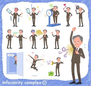 Flat type Double suit old men complex Stock Illustration