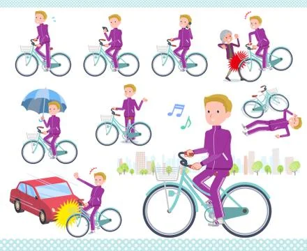 Flat type school boy jersey White city cycle Stock-Illustration