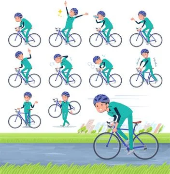 Flat type surgical doctor men road bike Stock-Illustration