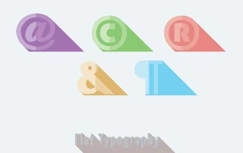 Flat typography Stock Illustration