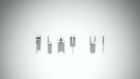 Flat ui 3D title animation with shadows on a white background Stock Footage 297129012