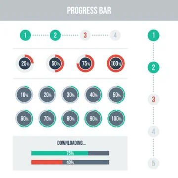 Flat UI design elements 스톡 일러스트