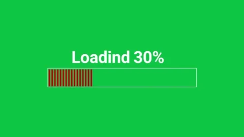 Flat UI progress bar from 0 to 30 percent on green screen Stock Footage 312114600