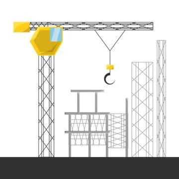 Flat under construction concept Illustrazione stock