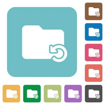 Flat undo folder operation icons 스톡 일러스트