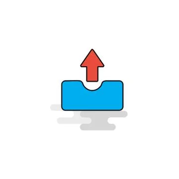 Flat Uploading Icon. Vector Illustrazione stock