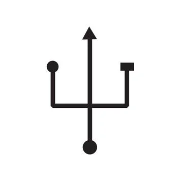 Flat USB icon symbol vector Illustration. Stock Illustration