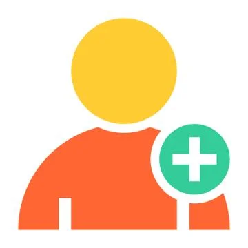 Flat user icon member sign avatar button Stock-Illustration
