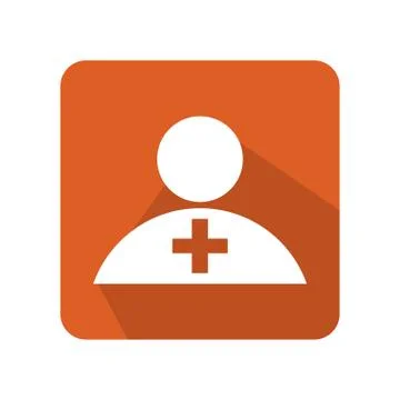 Flat user icon vector illustration on color background Stock Illustration